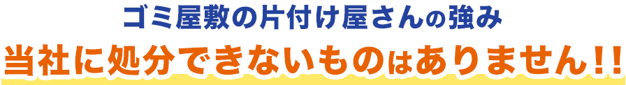 ゴミ屋敷の片付け屋さんの強み当社に処分できないものはありません‼︎